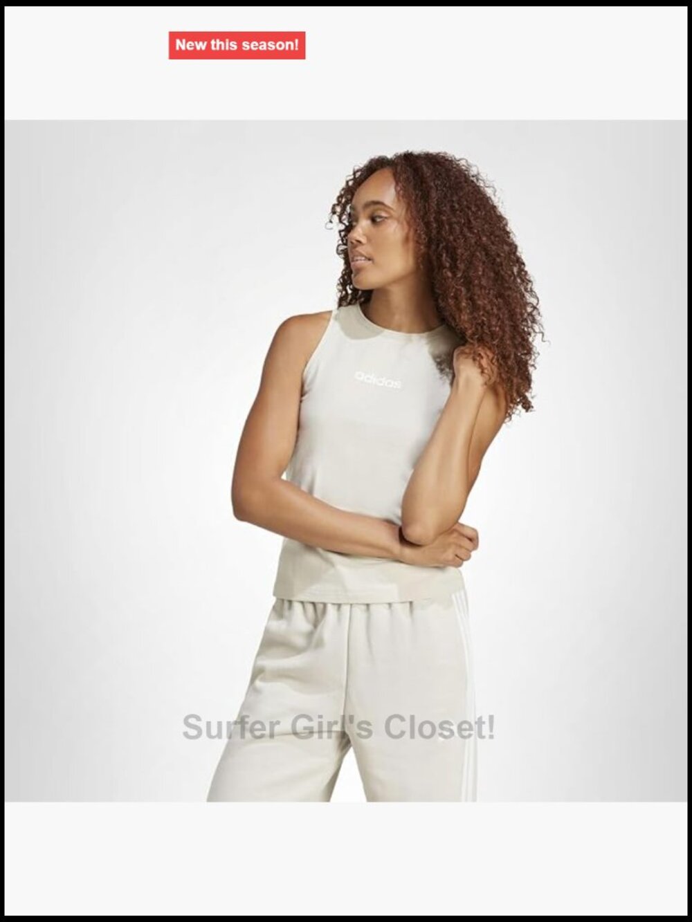 adidas Linear Single Jersey Slim Fit Tank Top